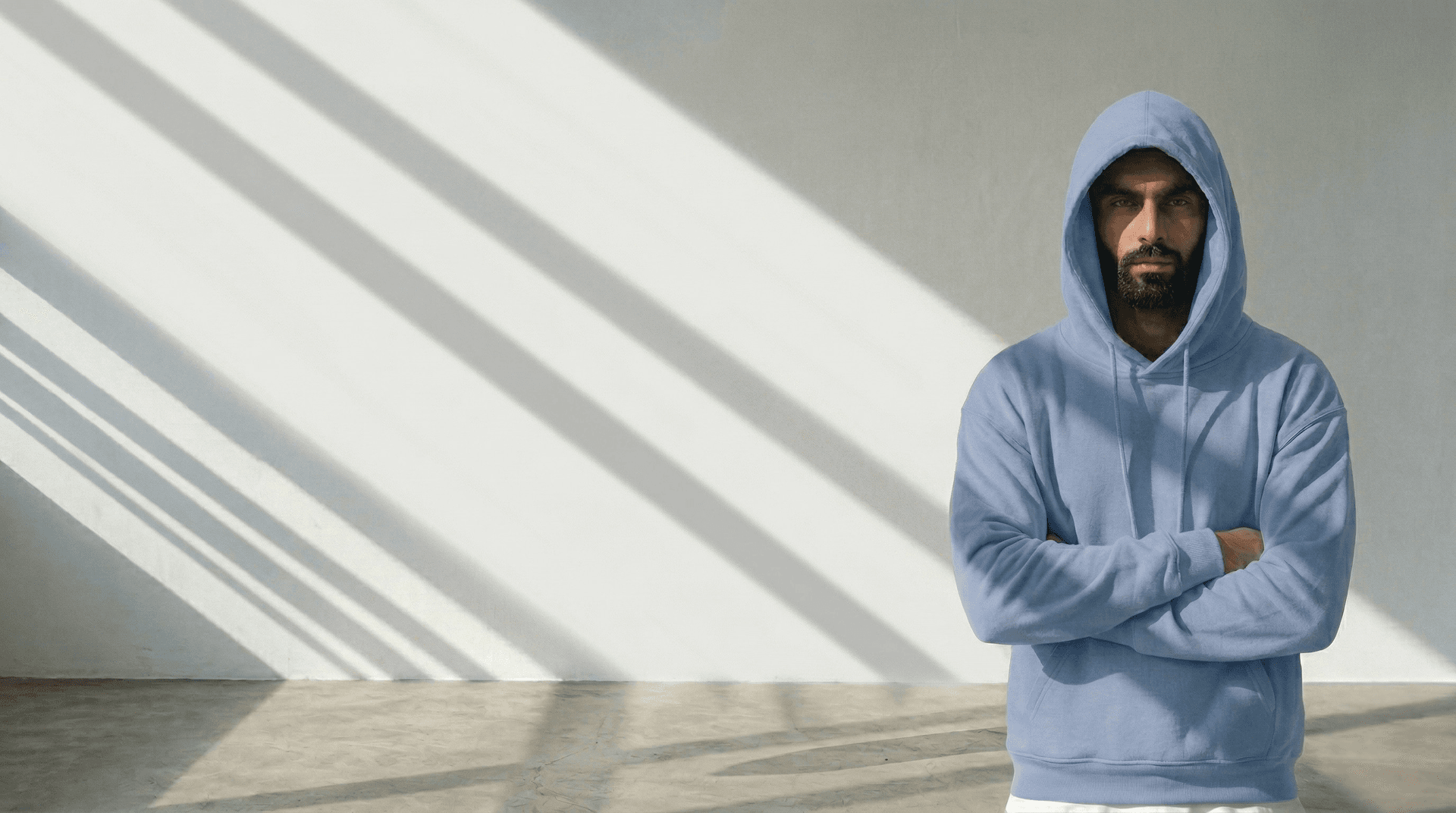 Model wearing Taskin Hoodie by Sukoon Fit — Pakistan