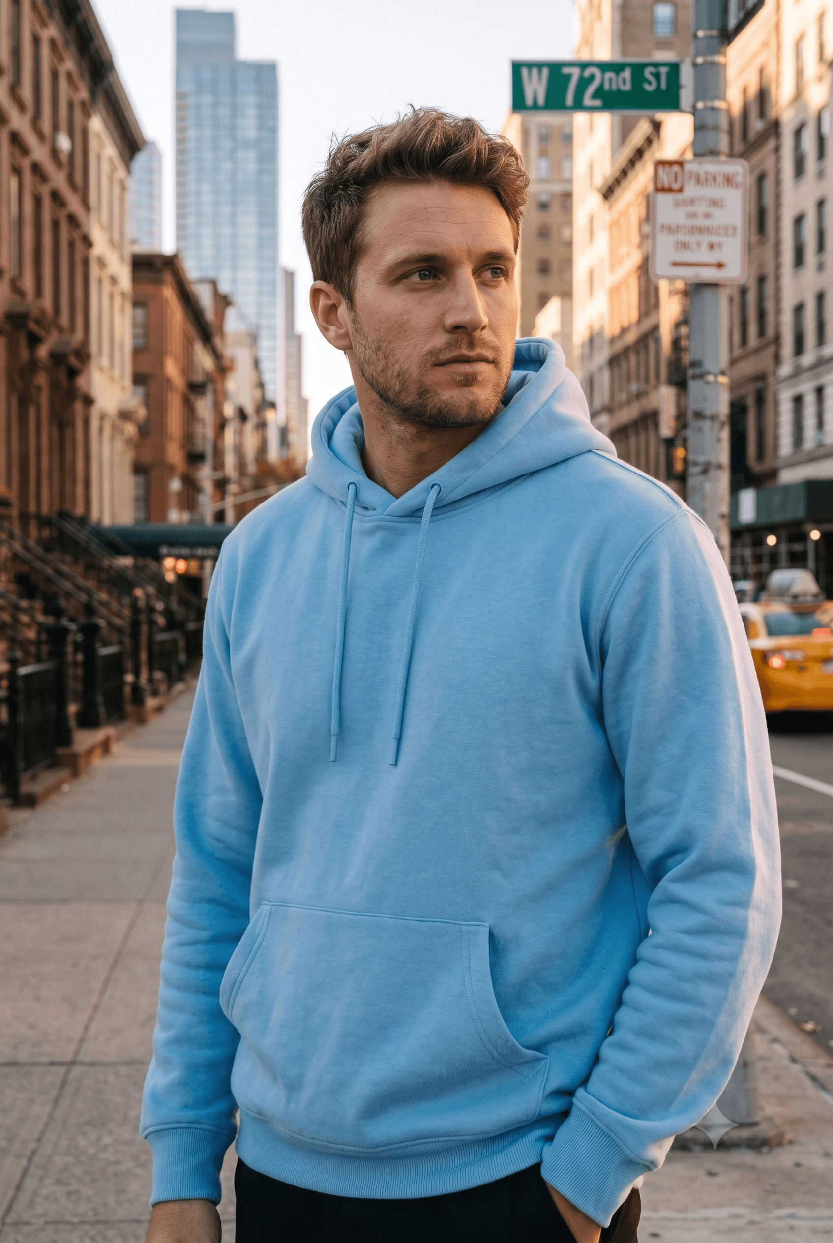 Model wearing Taskin Hoodie by Sukoon Fit