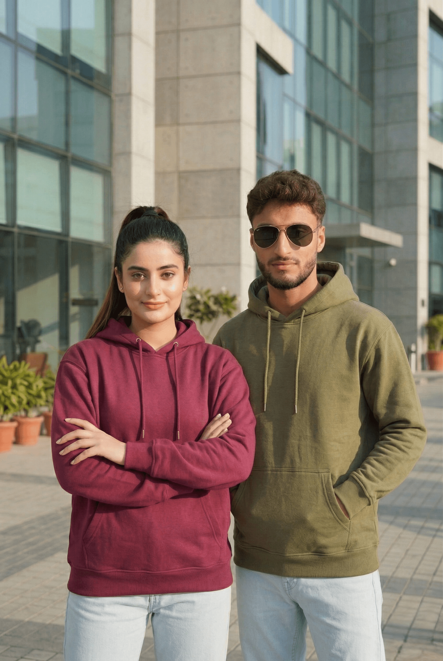 Sukoon Fit Taskin Hoodie — styled lifestyle shot